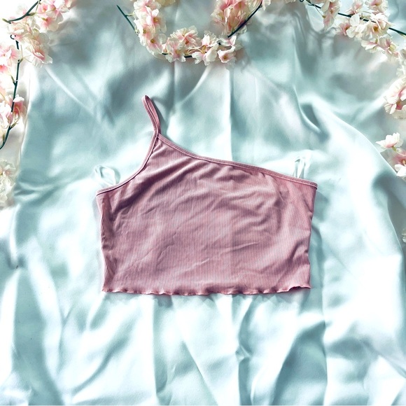 One Shoulder Strap Crop Top - Picture 2 of 6